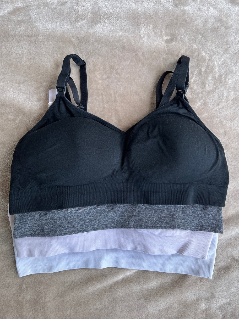 Auden Nursing Lightly Lined Seamless Bra Lot, Size Large